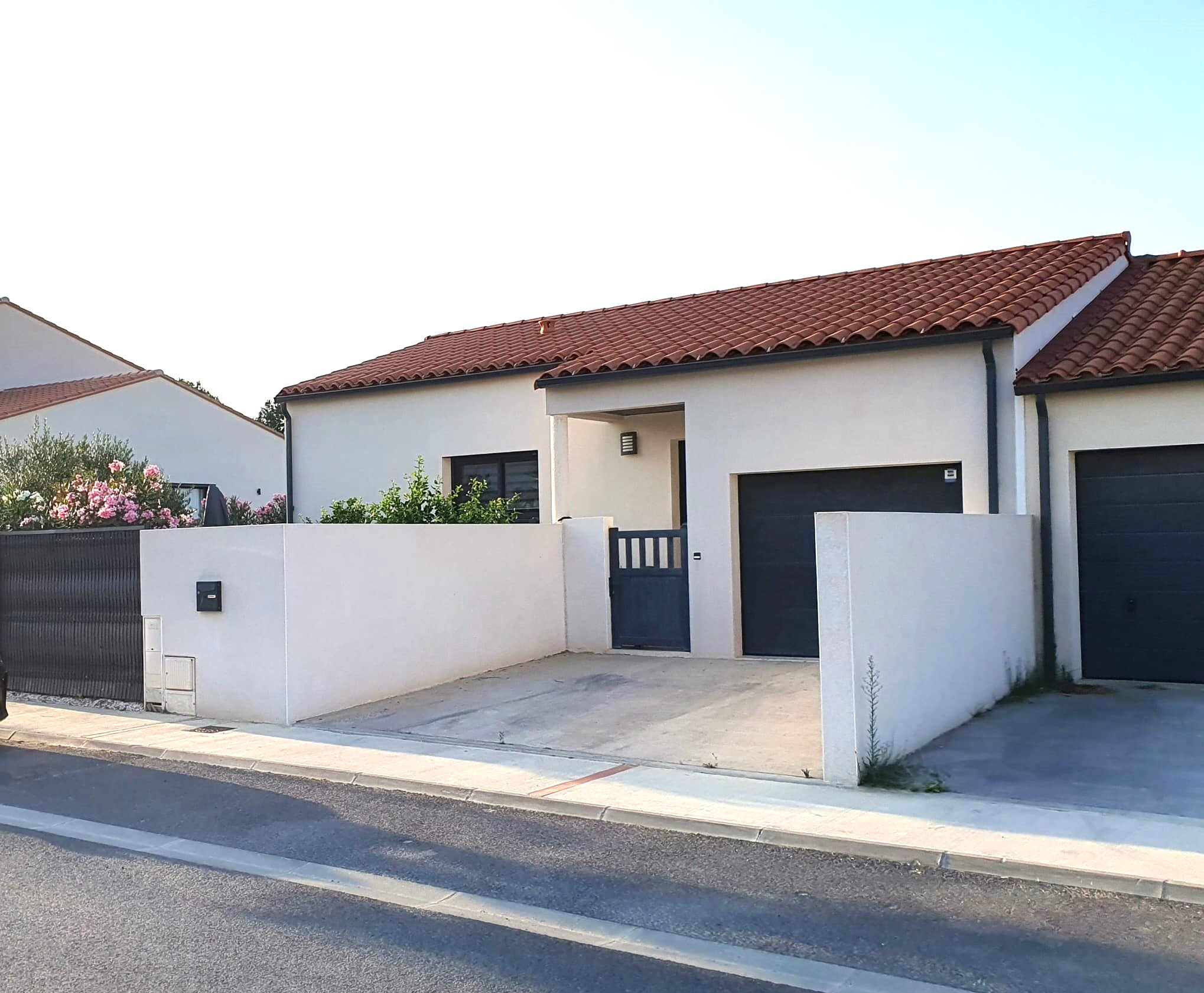 Pollestres, Maison neuve T3, plain-pied avec jardin