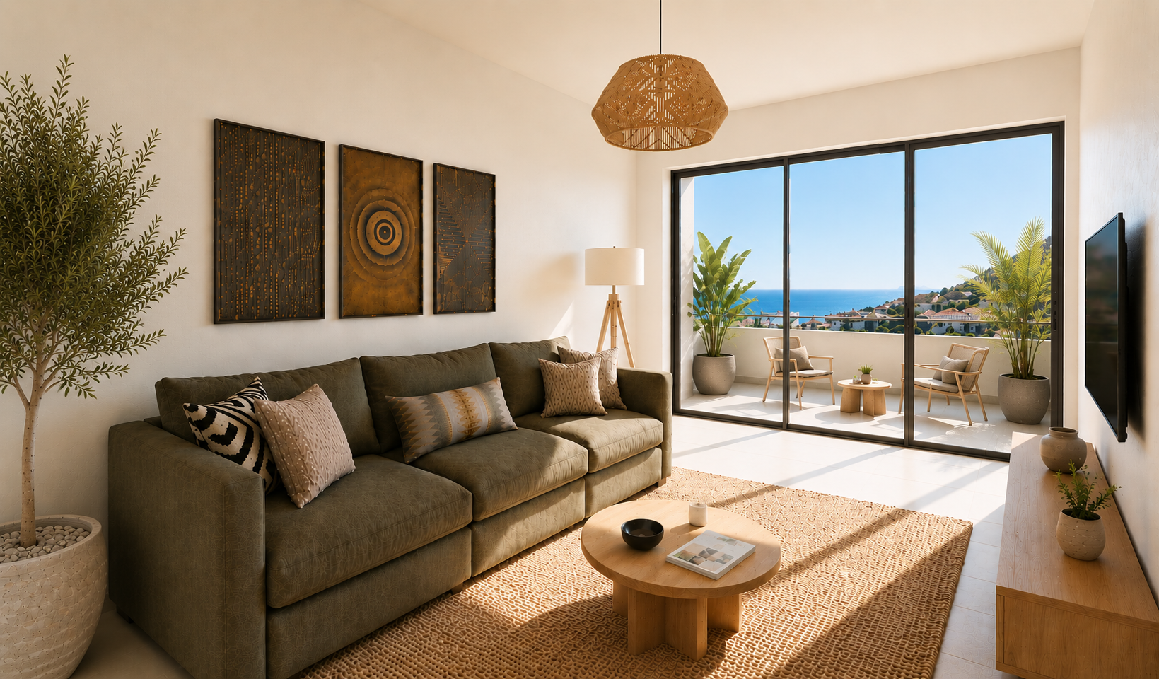 Superbe appartement T2, avec vue infinie sur la Méditerranée
