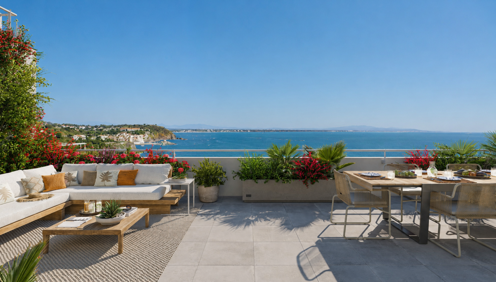 Superbe appartement T2, avec vue infinie sur la Méditerranée